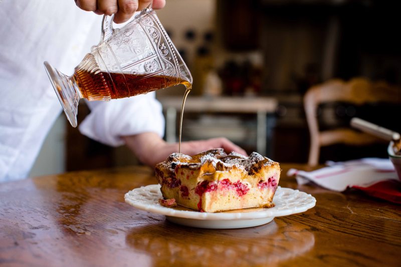 raspberry baked French toast