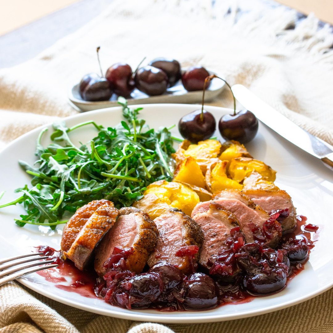 Duck Breast with Port and Cherry Sauce​​​​​​​​
Sounds decadent, doesn’t it?​​​​​​​​
​​​​​​​​
Imagine a cooked to perfection duck breast that is served with a rich and flavorful Port wine sauce with added cherries. The combination of flavors just leaves wanting more.​​​​​​​​
​​​​​​​​
Sweet, tart, and super delicious. A show stopper to any dinner parties with family and friends.​​​​​​​​
​​​​​​​​
If you have never had or cooked with Port before, allow me to introduce you to it.​​​​​​​​
​​​​​​​​
To enjoy this wonderful recipe, copy and paste the following link:  https://www.giangiskitchen.com/recipe/duck-breast-port-cherry-sauce/​​​​​​​​
​​​​​​​​
Sign up for my Giangiskitchen.com newsletter and always know what I cook weekly. ​​​​​​​​
xoxo​​​​​​​​
.​​​​​​​​
.​​​​​​​​
.​​​​​​​​
.​​​​​​​​
. #giangiskitchen #giangitownsend #feedyoursoul #todayfood #feedfeed #huffposttaste  #foodblogfeed #lovetocook #foodphotography #buzzfeast #foodstyling #azfoodporn #foodblogger #bookstagram #amwriting #authorlife #amediting #life #love #finecooking #foodista #azblooger #azfoodblogger #travelblogger #lovemylife