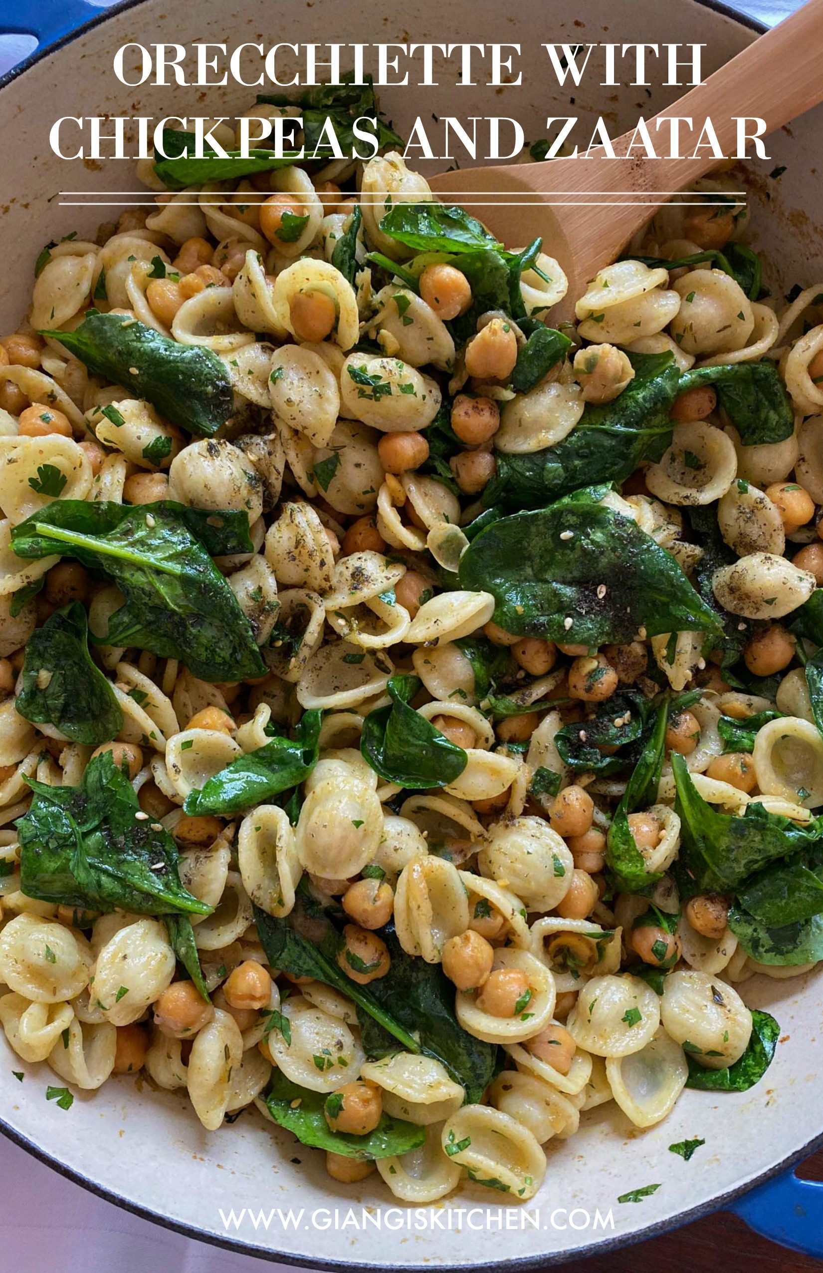 Orecchiette with Chickpeas and Zaatar