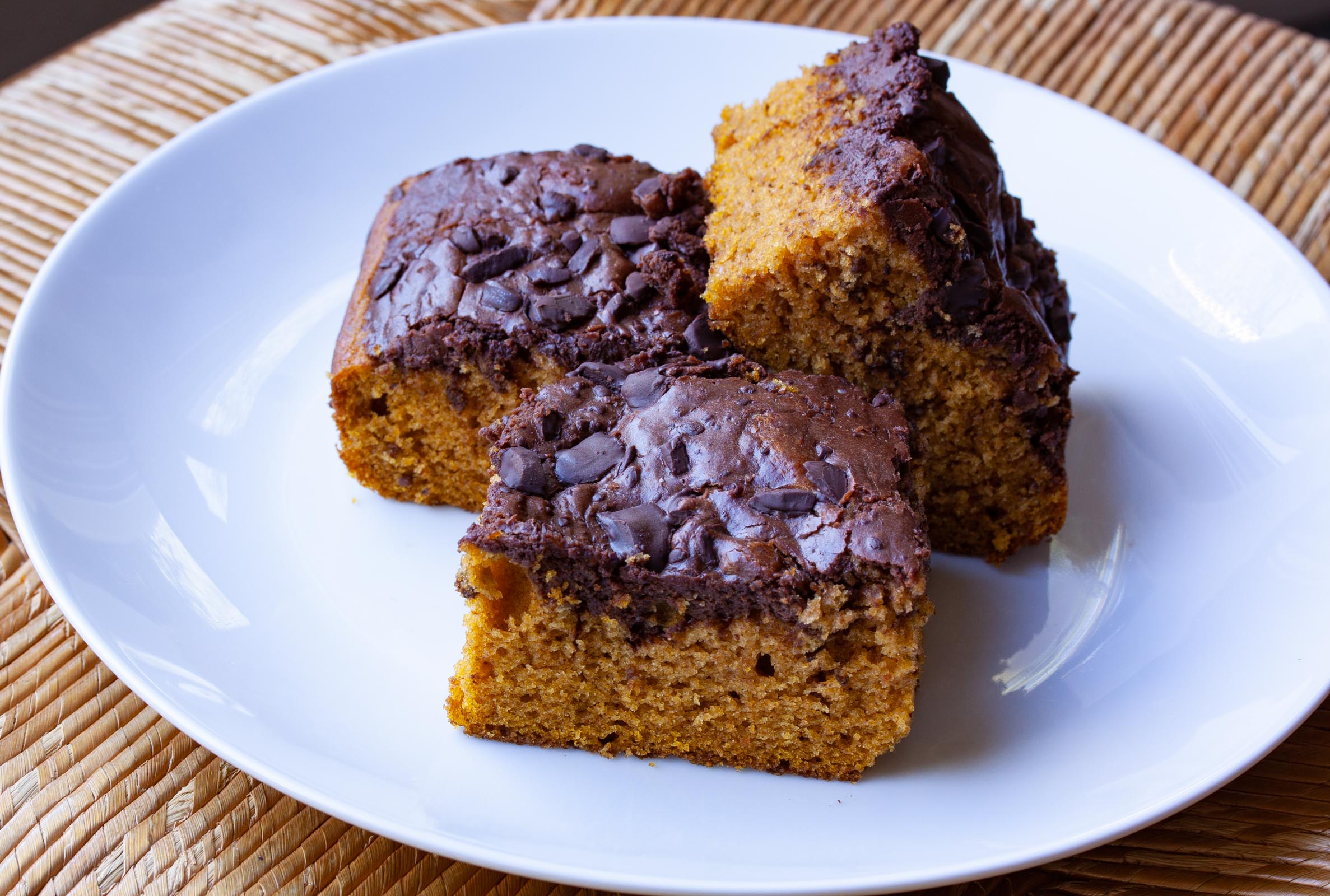 Chocolate Swirled Pumpkin Bars