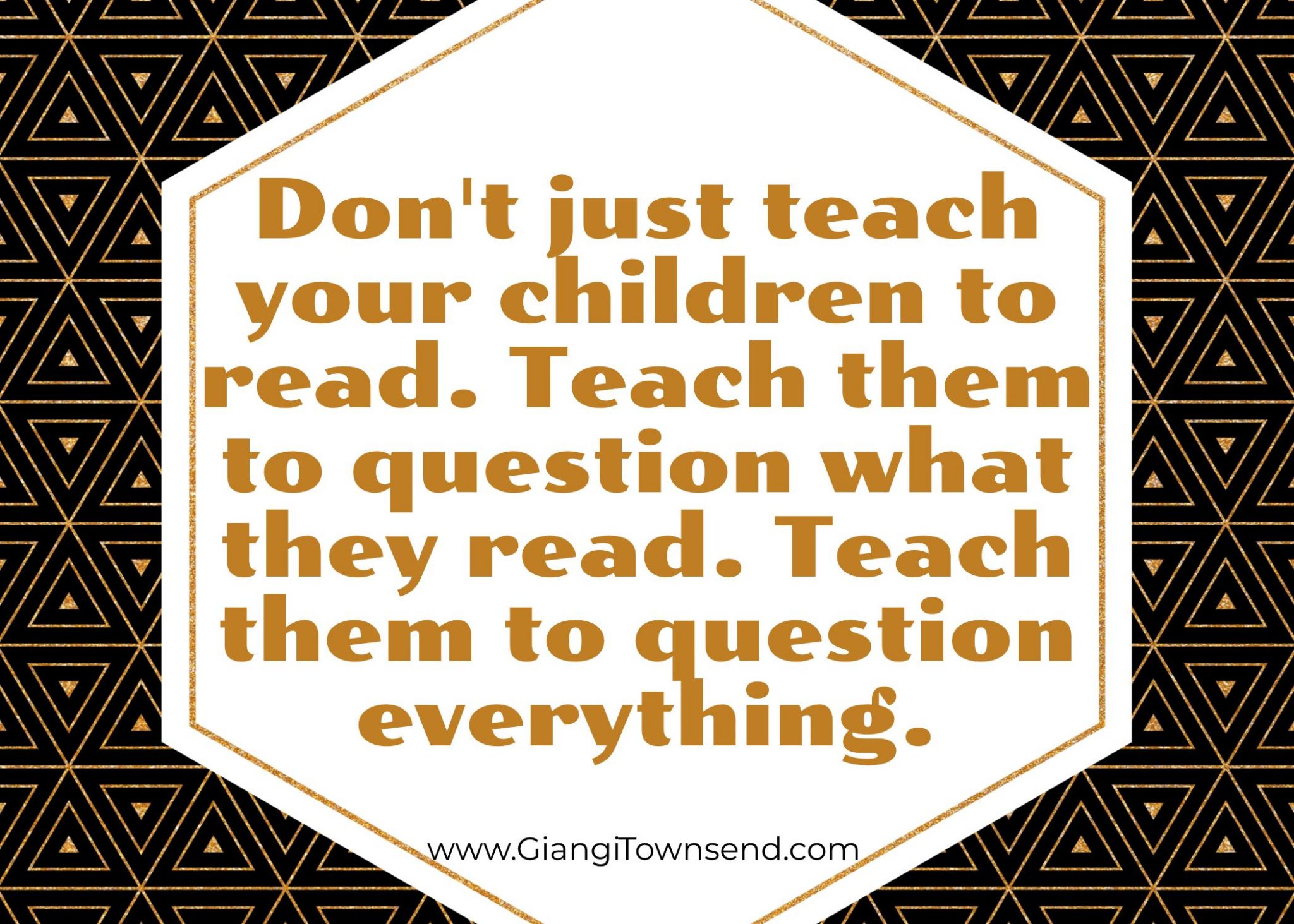 Don't Just Teach