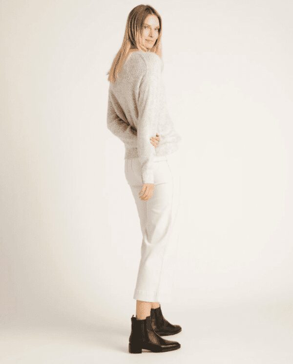 Baby Alpaca - Wool Diamond Stitch Crew - Image 4
